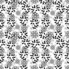 Elegant flower pattern featuring delicate botanical motifs arranged in a seamless repeating design.