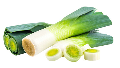 Close-up of sliced and whole green vegetables, known for their mild onion flavor