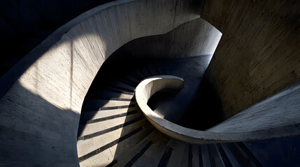 Concrete Spiral Staircase Architecture