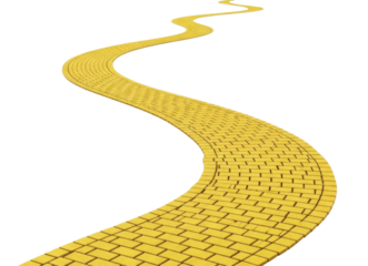 Yellow brick road transparent background cutout png