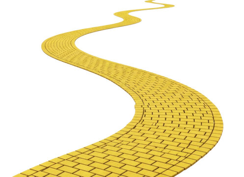 Yellow brick road transparent background cutout png