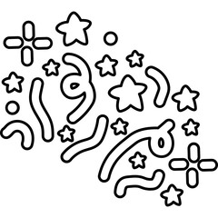 Confetti Party Outline