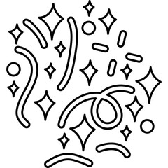 Confetti Party Outline