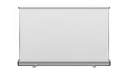 Blank white roll up banner stand display