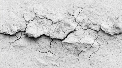 Cracked white wall texture showing age and damage