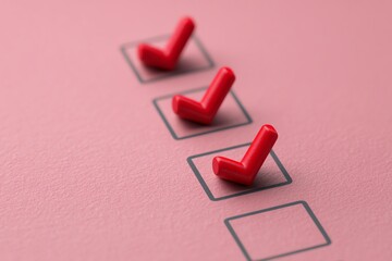 Clean checklist layout with soft highlights, resolution, structured goals