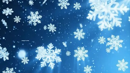 blue christmas background with snowflakes - Powered by Adobe
