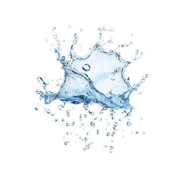 Water Splash Isolated on Black