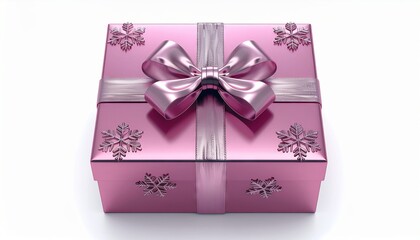 Elegant Pink Present with Metallic Bow