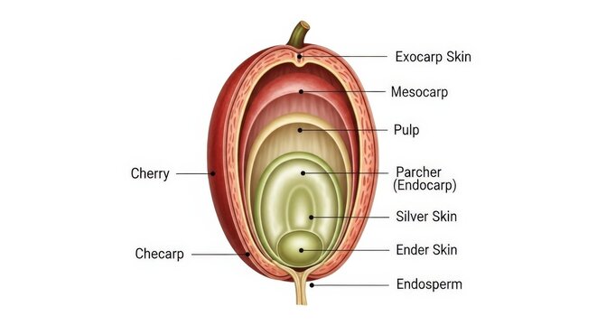 Coffee Cherry Cross-Section: Anatomy and Layers
