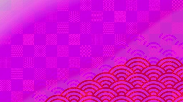 Mad Pink's traditional Japanese-style background video：Inspired by the wave patterns found in Japanese paintings, such as those by Hokusai