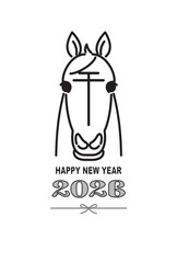 年賀状　2026年　午年
