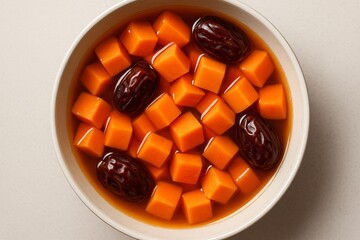 Sweet Papaya Date Soup_ and date dessert