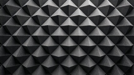 close-up of acoustic foam panels in a recording studio or soundproof room