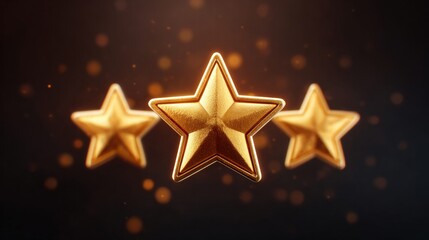 Golden Stars on Dark Background