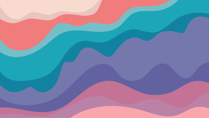 ILLUSTRATION ABSTRACT BACKGROUND WITH HANDDRAWN ORGANIC SHAPES FLAT COLORFUL DESIGN VECTOR TEMPLATE FOR WALLPAPER, COVER DESIGN