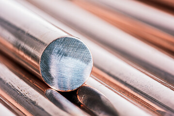 Steel rods coated with copper, products of the metallurgical industry