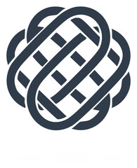 Abstract Interwoven Knot Design Graphic Symbol Interlocking Pattern