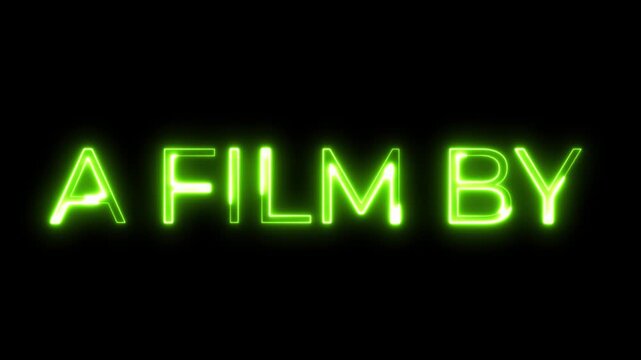 A Film By Neon Typography Animation