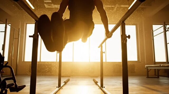 Adaptive Sports Athlete Overcoming Disability with Strength and Determination
