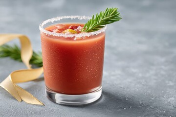 Chilled Bloody Mary garnished with fresh herbs, perfect for brunch gatherings and cozy afternoons by the window. National Hangover Day,  Bloody Mary Day