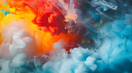 Fototapeta premium Stylized Visual of Ink Swirls in Water with Rich Color Gradients and Fluid Elegance
