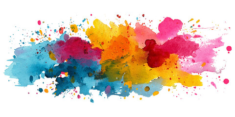 Abstract colorful watercolor brushstroke texture. vector hand drawn multi color watercolor background design.