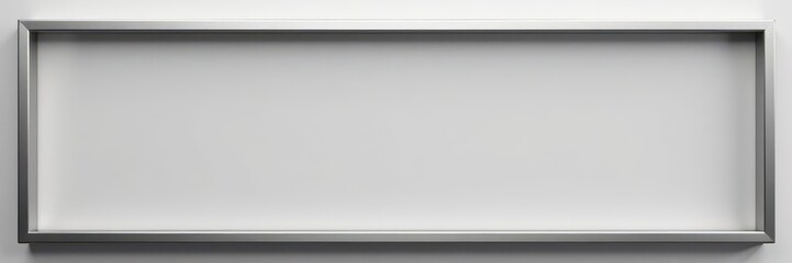 Sleek metallic photo frame vector, clean lines, silver finish, image frame, realistic
