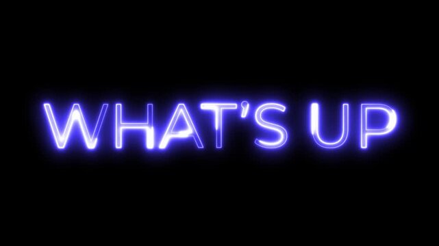 Whats Up Neon Typography Animation