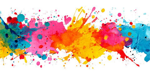 Abstract colorful watercolor brushstroke texture. vector hand drawn multi color watercolor background design.