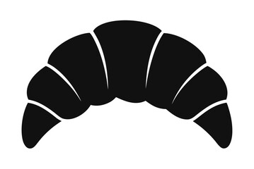 Croissant silhouette vector, Croissant  black symbol
