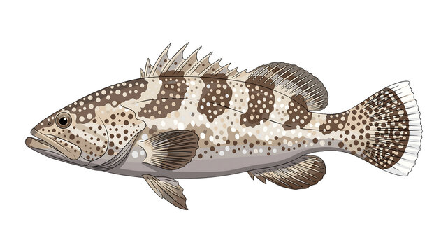 Grouper Fish Vector Illustration