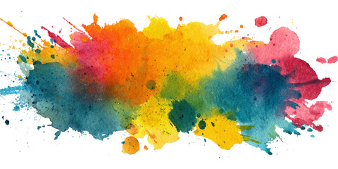 Abstract colorful watercolor brushstroke texture. vector hand drawn multi color watercolor background design.