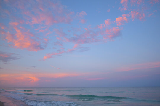 Beautiful pastel sunset Gulf of Mexico Anna Maria Island