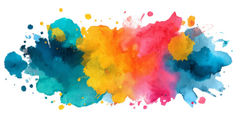 Abstract colorful watercolor brushstroke texture. vector hand drawn multi color watercolor background design.