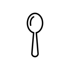 Spoon Icon on White Background Vector Art Illustration on white background.