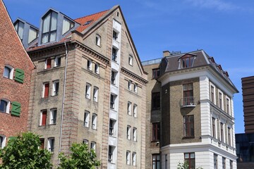 Old houses in Copenhagen, Denmark