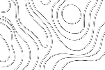 Abstract contour topographic pattern with smooth, raised lines. Minimalistic background design for project designs. Illustration with wavy lines on a transparent background PNG.