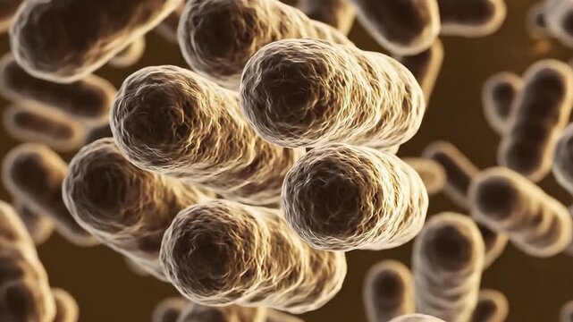 Microscopic World Detailed View of Bacteria Cells in a CloseUp.