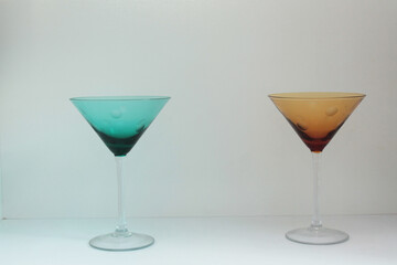 colorful cocktail glasses