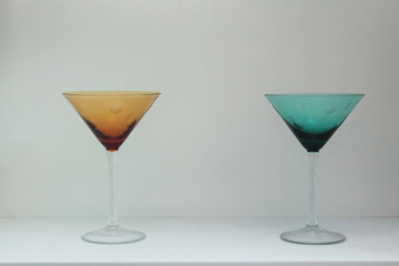 colorful cocktail glasses