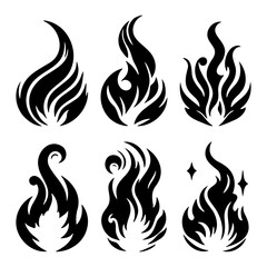 Creative collection of unique and modern fire illustrations