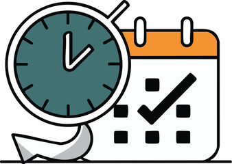 Abstract geometric composition with vibrant color palette