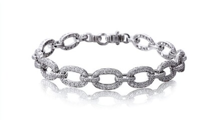 Elegant diamond bracelet on white background, perfect for luxury jewelry concepts