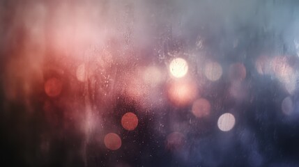 An abstract design showcasing blurry circles of light against a textured, colorful backdrop with a grainy effect.
