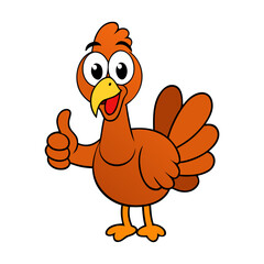turkey cartoon waving