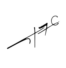 Overall Style and Form: The image features a highly stylized logo or signature, drawn with thick, flowing, connected lines, resembling calligraphy or artistic cursive.