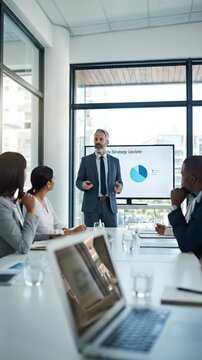Team Member Presenting in Meeting