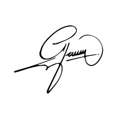 Overall Style and Form: The image features a highly stylized logo or signature, drawn with thick, flowing, connected lines, resembling calligraphy or artistic cursive.