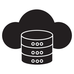 Cloud Storage Icon, Online Cloud Storage, Secure Data Backup, Digital File Storage, Cloud Data Platform, vector